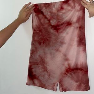 Fashion nova romper tie dye red